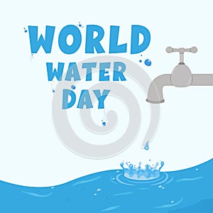 World water day desgin. Save water for future. Vector illustration.