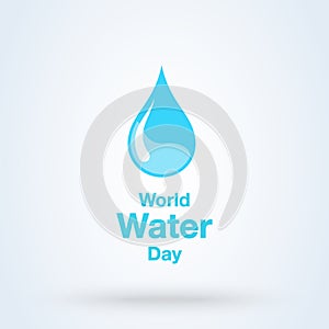 World Water Day Greeting. vector abstract waterdrop concept