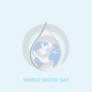 World water day logo design vector illustration