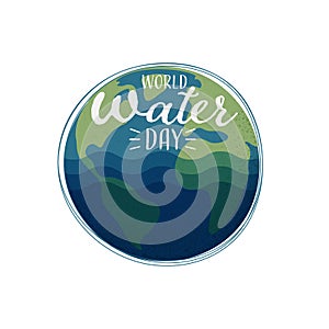 World water day. Save water for ecology and environment conservation concept design. Vector illustration