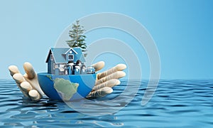 World water day, saving water quality campaign and environmental protection concept