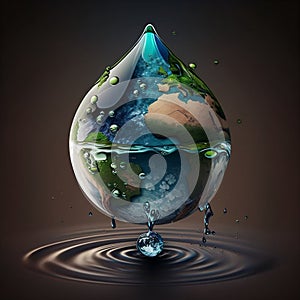 World Water Day: The Significance of a Single Water Drop. Generative AI