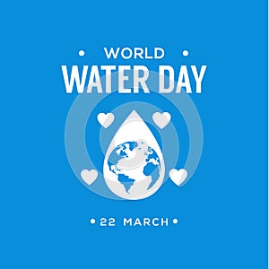 World Water Day Vector Design For Banner or Background