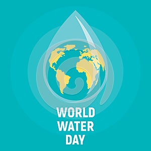 World water day vector illustration