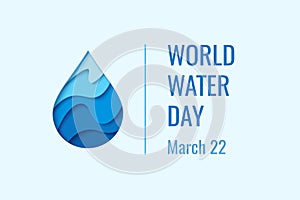 World Water Day - vector waterdrop concept