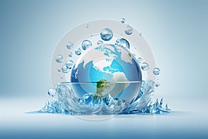 World water day, water quality saving campaign and environmental protection concept