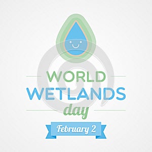 World Wetlands Day banner. February 2. Vector illustration, flat design