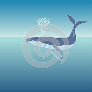 World whale day vector illustration