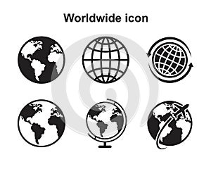 World Wide set icon vector illustration for graphic and web design