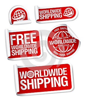 World-wide shipping stickers