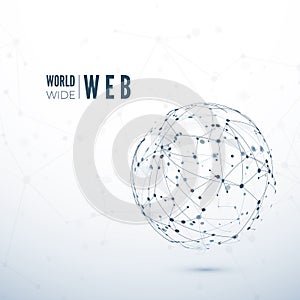 World Wide Web. Abstract texture of global network. Vector illustration