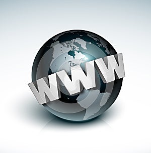 World Wide Web around globe