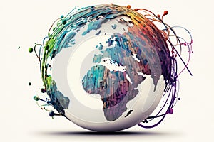 World wide web data exchange, illustration. Generative ai