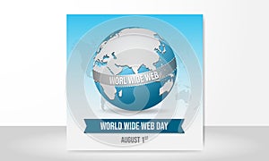 World wide web day august 1 background design