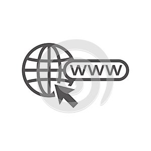 World wide web icon design template illustration