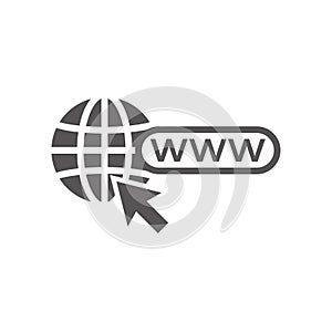 World wide web icon design template illustration