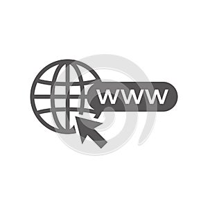 World wide web icon design template illustration