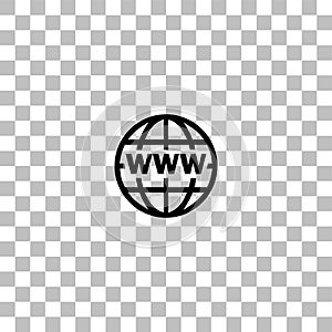 World Wide Web icon flat