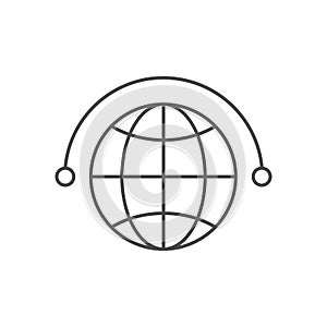 World wide web icon. Globe vector symbol isolated on the white