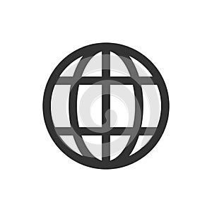 World wide web icon isolated on the white background