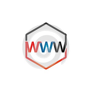 world wide web www logo vector design icon symbol sign illustrations