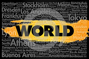 WORLD word cloud concept