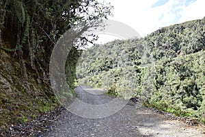 Death road, Camino de la Muerte, Yungas North Road between La Paz and Coroico, Bolivia photo