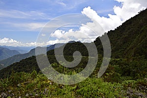 Death road, Camino de la Muerte, Yungas North Road between La Paz and Coroico, Bolivia photo