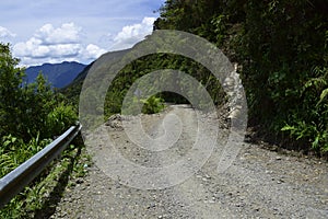 Death road, Camino de la Muerte, Yungas North Road between La Paz and Coroico, Bolivia photo