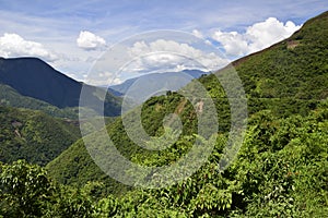 Death road, Camino de la Muerte, Yungas North Road between La Paz and Coroico, Bolivia photo