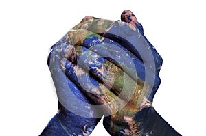 The world in your hands (Earth map furnished by NASA)
