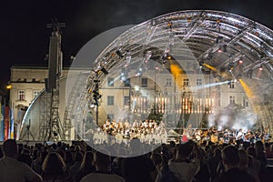 World Youth Days , concert on market square.