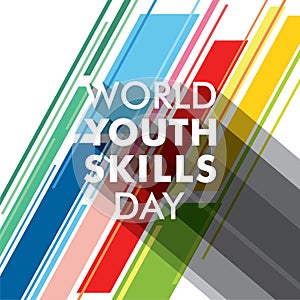 World youth skills day poster or banner design