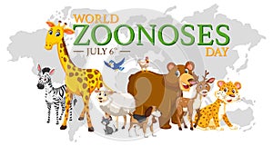 World zoonoses day banner design