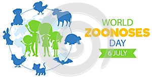 World zoonoses day banner design