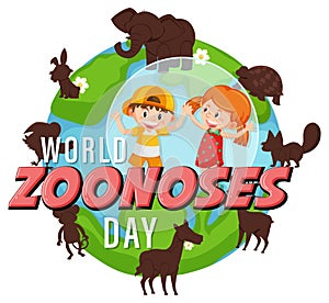World zoonoses day logo design