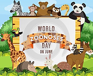 World zoonoses day poster design