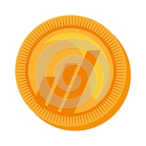 worldcoin money golden icon photo