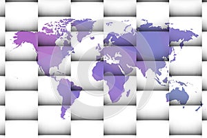 Worldmap with squares and shadows