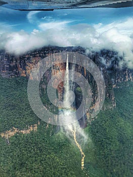 Angel Falls, Venezuela, as seen from above. photo