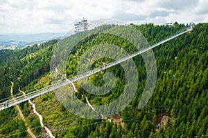 The worlds longest 721 meter suspension footbridge Sky bridge and observation tower the Sky walk