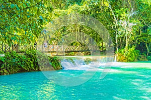 Worlds most beautiful waterfalls Kuang Si waterfall Luang Prabang Laos