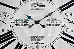 Worldwide cities clockface