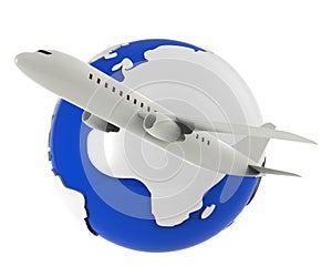Worldwide Flights Represents Travel Plane And Airplane