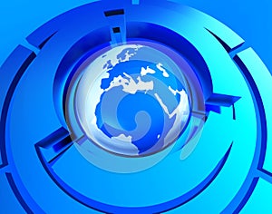 Worldwide Globe Represents Web Site And Earth