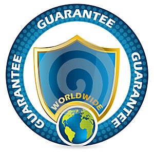 Worldwide guarantee icon design