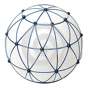 Worldwide network connection isolated on white background photo