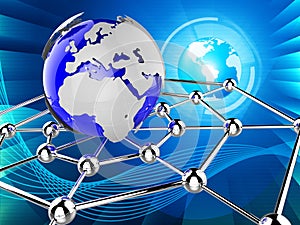 Worldwide Network Indicates Global Communications And Communicate photo