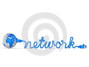 Worldwide Network Indicates Global Communications And Connection