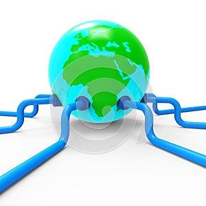 Worldwide Network Represents Global Communications And Communicate